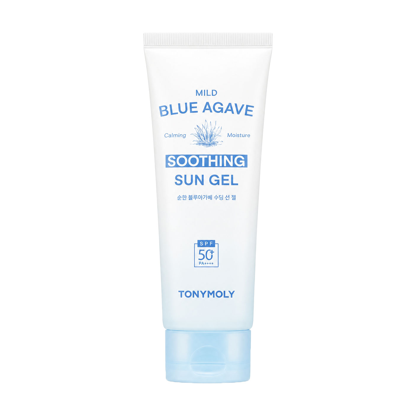 Заспокійливий сонцезахисний гель для обличчя Tony Moly Mild Blue Agave Soothing Sun Gel, SPF 50+ PA++++, з агавою, 50 мл